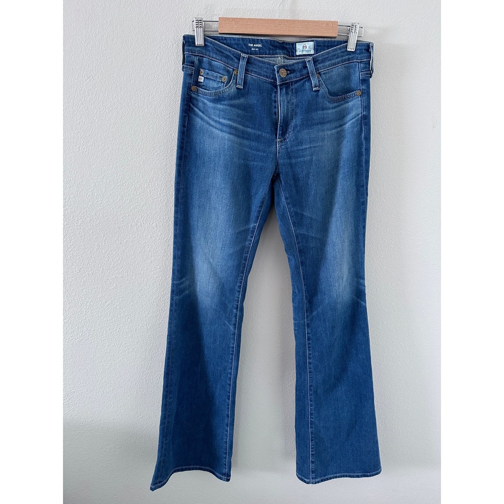 AG Adriano Goldschmied The Angel Bootcut Jeans 27R Blue Excellent Mid Rise Denim